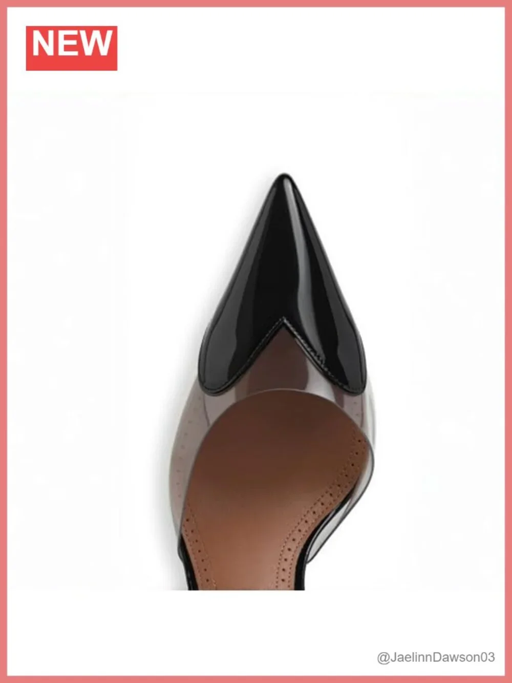 Wedge Sandals Slip On Pointed Toe High Heels Minimalist Transparent Strap Mule
